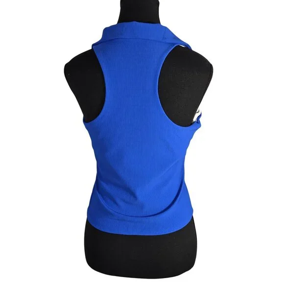 NWOT | Ribbed V-Neck Performance Tank | Royal Blue | Large - Picture 2 of 5